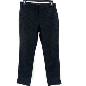 Banana Republic Black Velvet Swiss Dot Ankle Pants Women's 2P